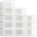 Clear Plastic Shoe Storage Boxes for Closet Organization