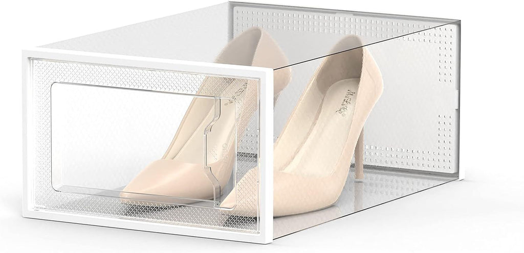 Clear Plastic Shoe Storage Boxes for Closet Organization