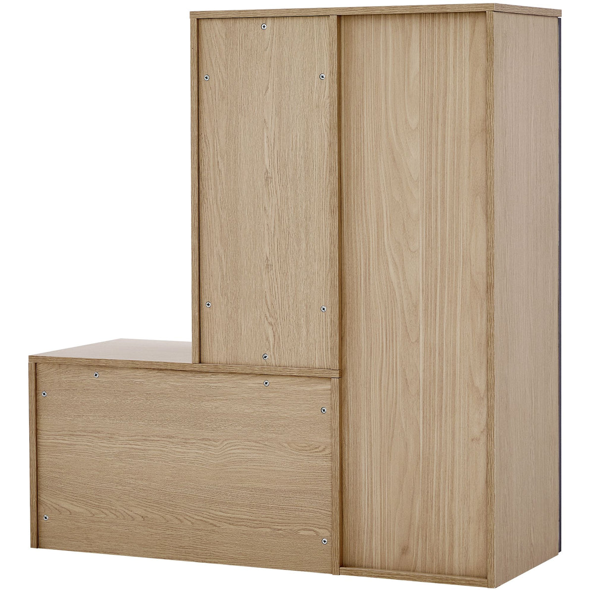 Shoe Storage Cabinet with Bench and Adjustable Shelves - Modern Design for Entryway