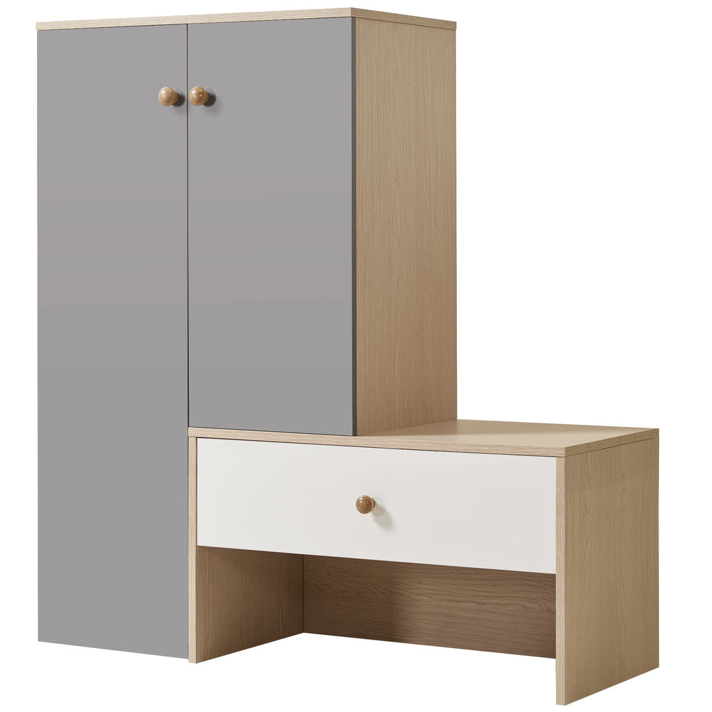 Shoe Storage Cabinet with Bench and Adjustable Shelves - Modern Design for Entryway