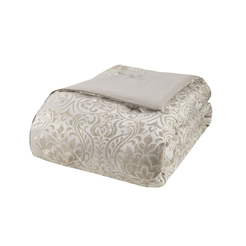 Traditional Damask Comforter Set with Coordinated Bedding
