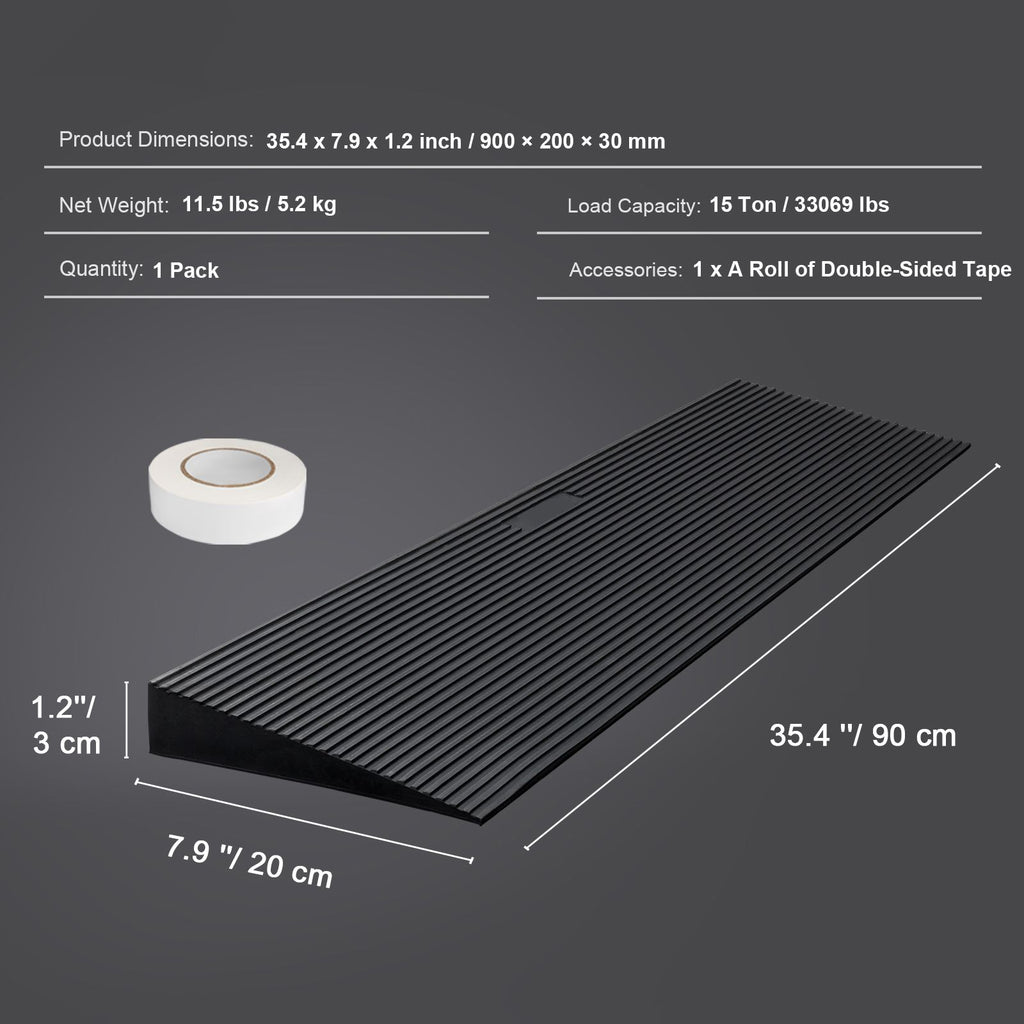 Cuttable Non-Slip Threshold Ramp
