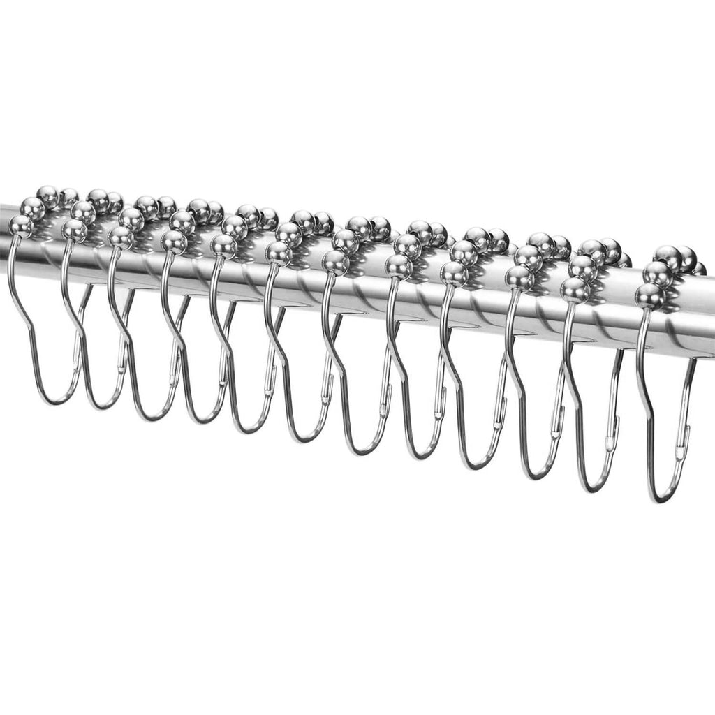Smooth-Glide Sealed Shower Curtain Hooks