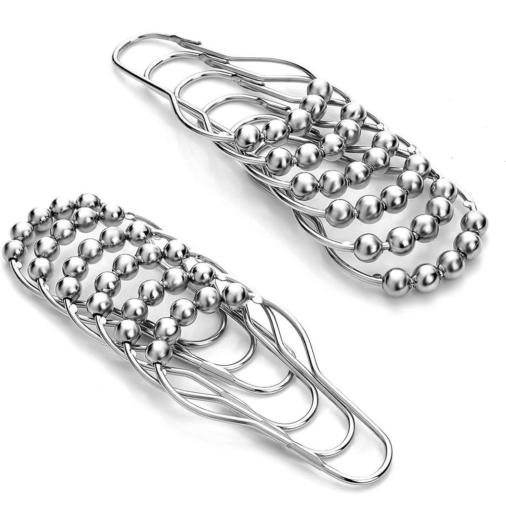 Smooth-Glide Sealed Shower Curtain Hooks