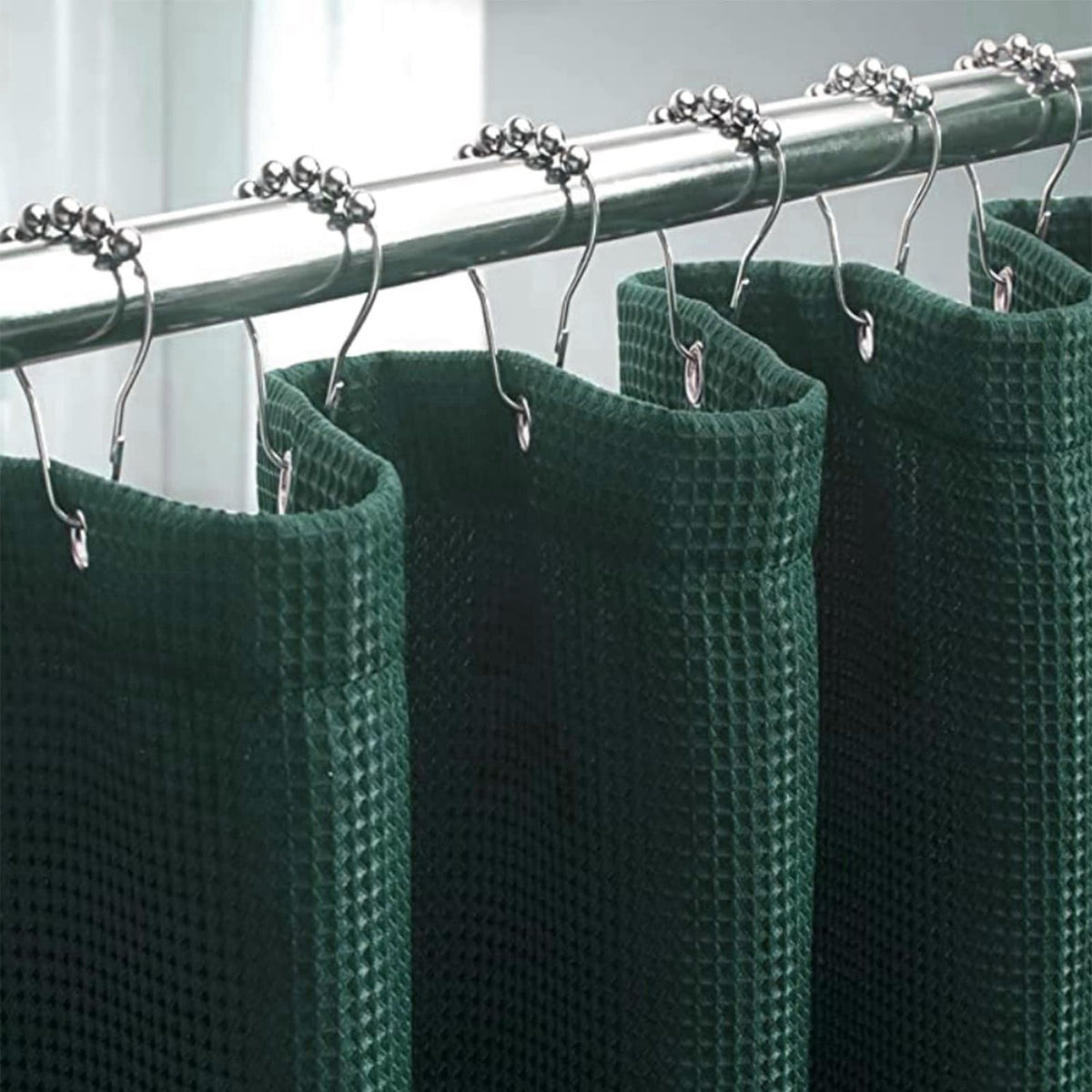 Smooth-Glide Sealed Shower Curtain Hooks
