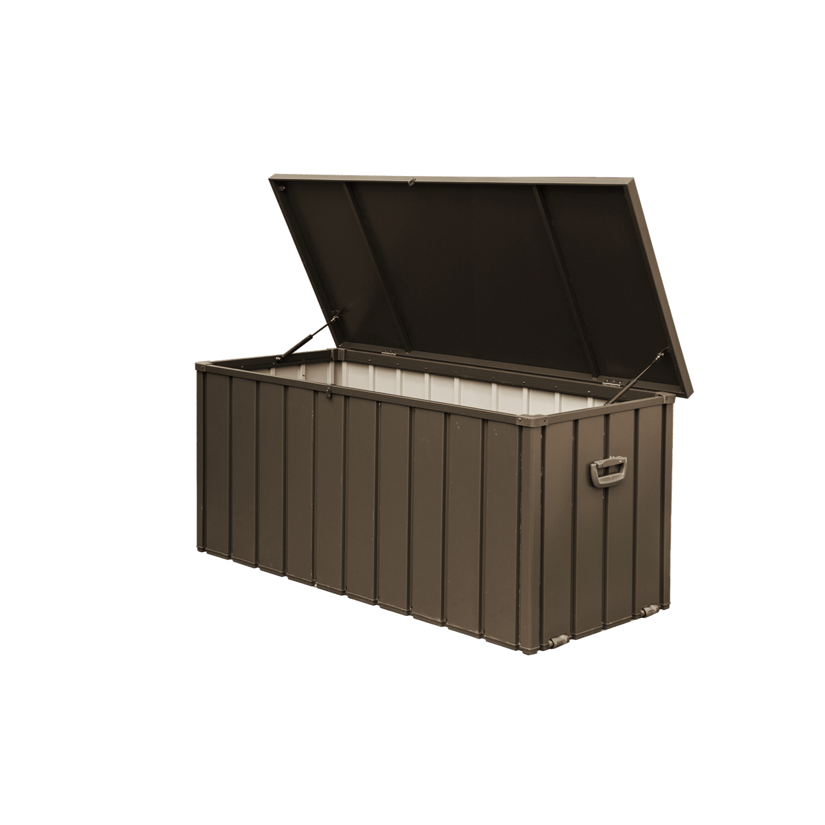 Outdoor Storage Deck Box with Lockable Lid and Mobility Rollers