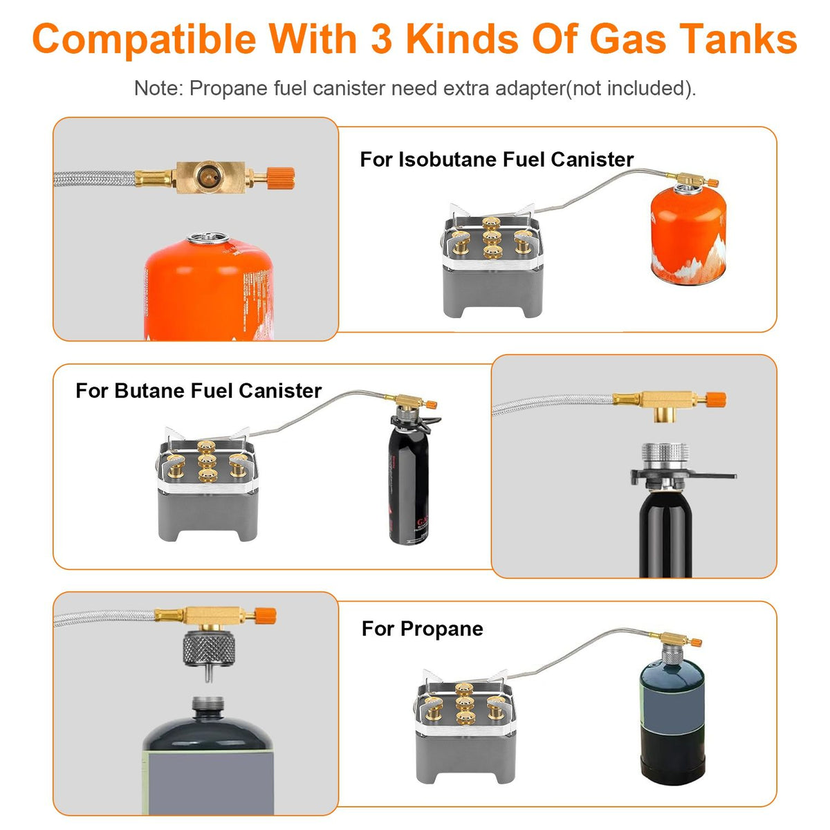 Wind-Blocking Portable Camping Stove with Carrying Case