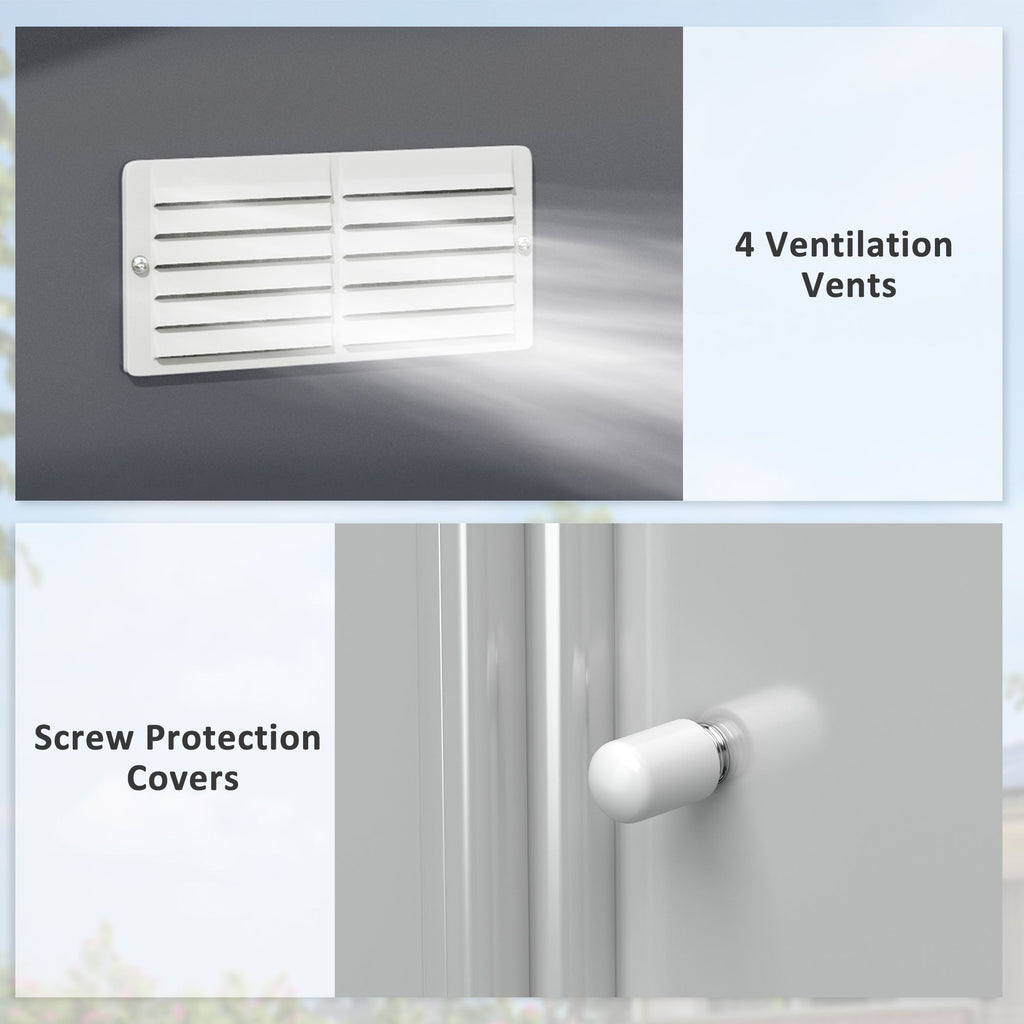 Double Sliding Door Storage Shed with Ventilation and Foundation Kit