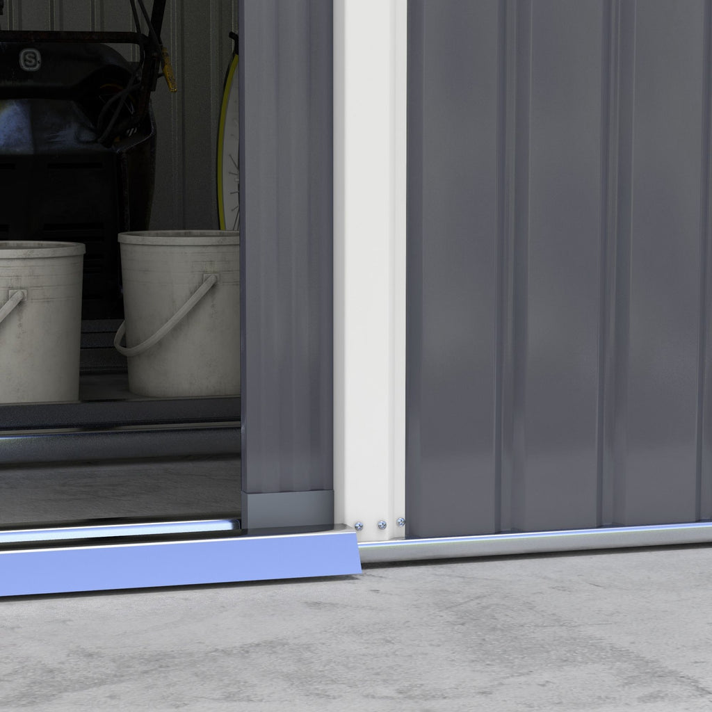 Double Sliding Door Storage Shed with Ventilation and Foundation Kit