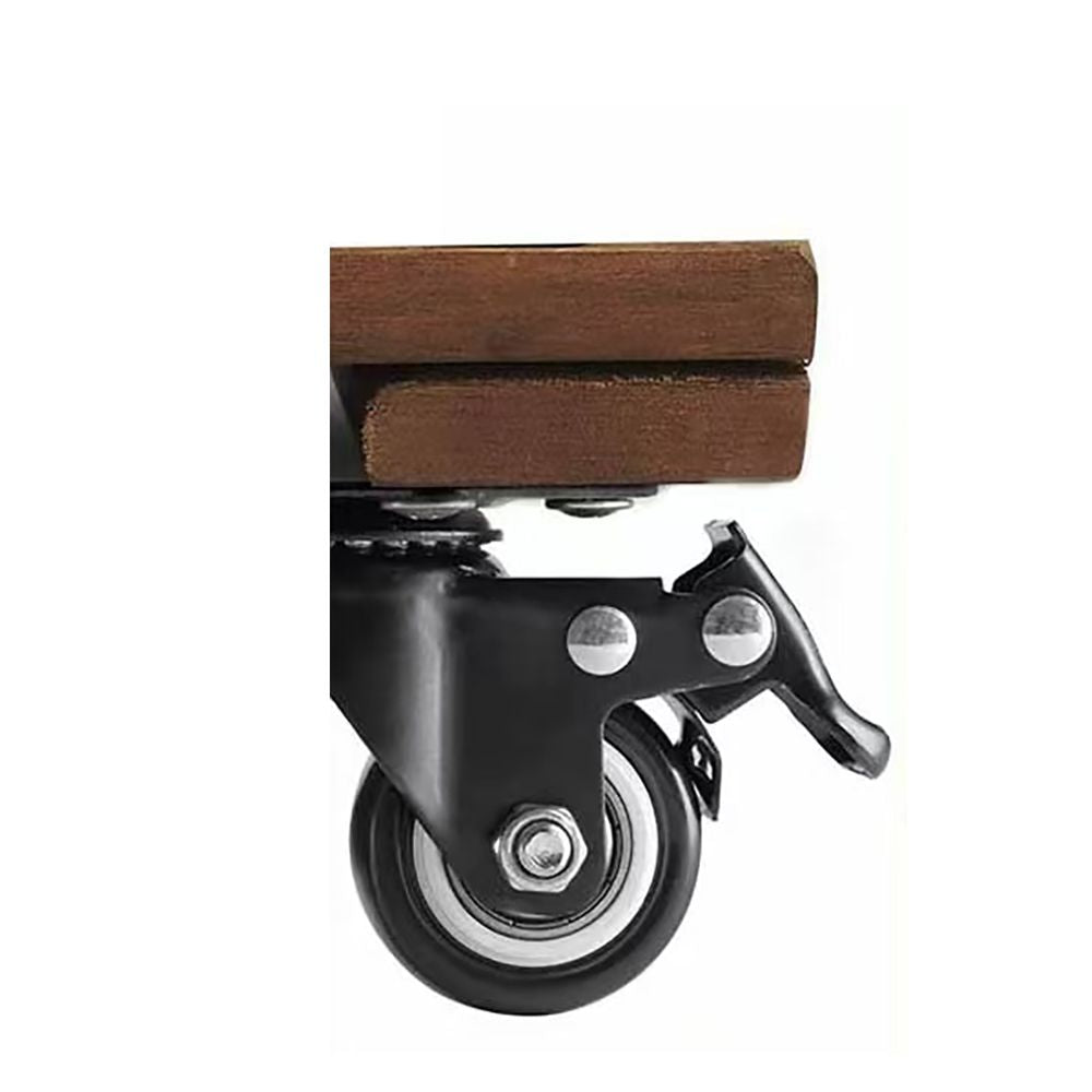 Square Wooden Plant Cart with Wheels – Natural Beauty & Easy Mobility