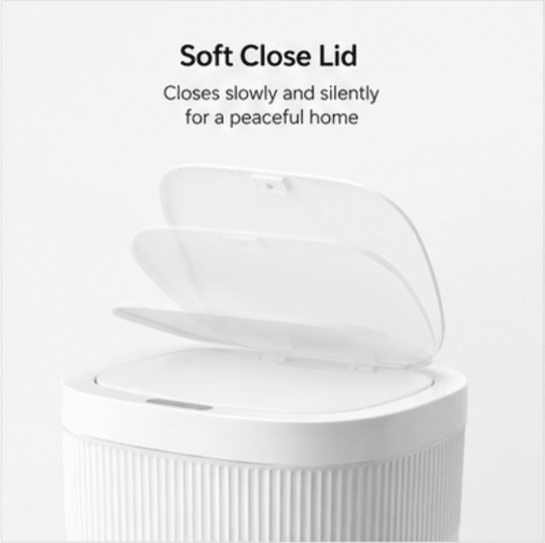 Touchless Sensor Trash Can Set with Quiet Close