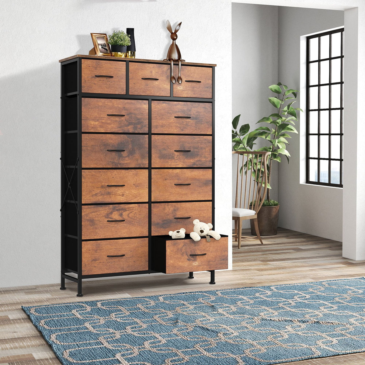 13-Drawer Fabric Dresser for Flexible Home Storage