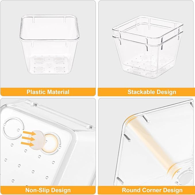 13-Piece Drawer Organizer Set with Non-Slip Pad