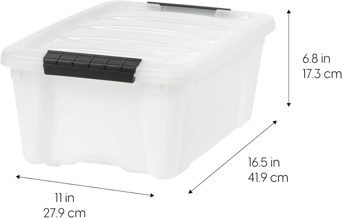 Pearl Lidded Storage Boxes with Latches and Pull Handles for Tidy Rooms