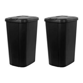 Two-Pack Slim Touch-Top Kitchen Trash Cans