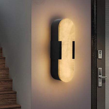Modern Matte Black Wall Sconces, Set of Two
