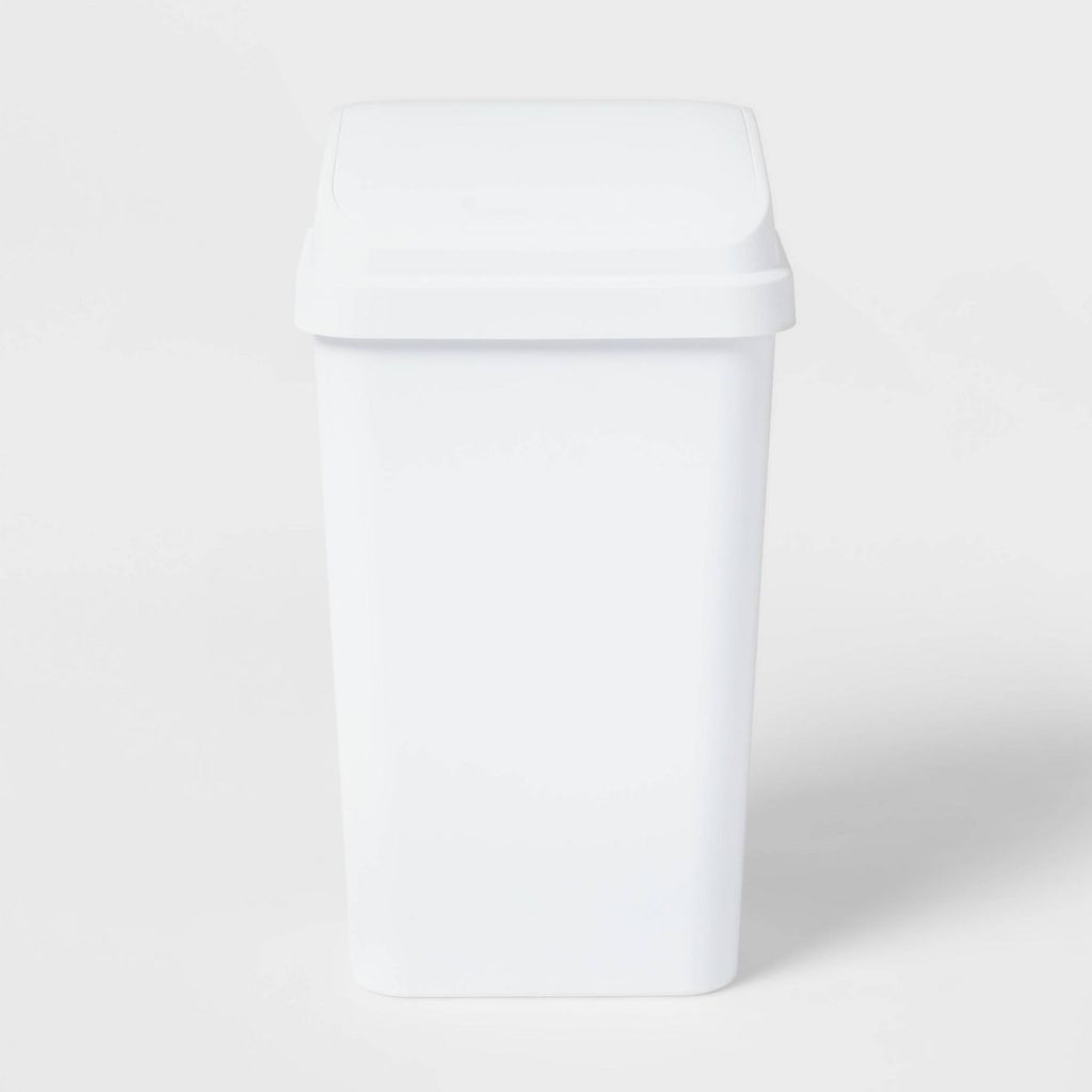Swing Top Waste Basket with Space-Efficient Design