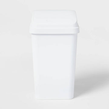 Swing Top Waste Basket with Space-Efficient Design
