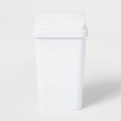 Swing Top Waste Basket with Space-Efficient Design