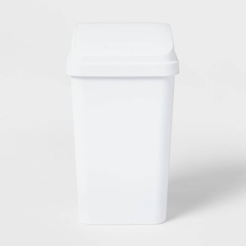 Swing Top Waste Basket with Space-Efficient Design