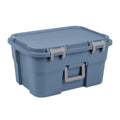 Lockable Plastic Storage Trunk with Integrated Handles and Latches