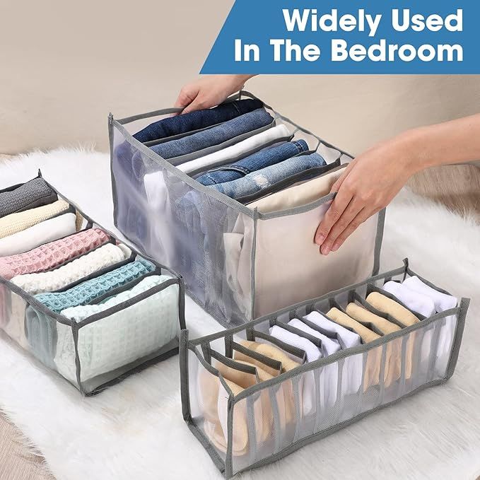 Foldable Wardrobe Clothes Organizers for Jeans, Pants, and Sweaters