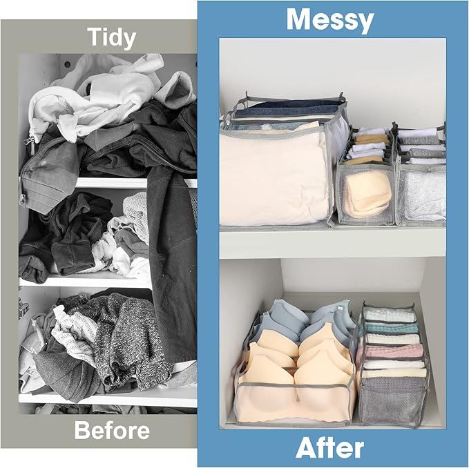 Foldable Wardrobe Clothes Organizers for Jeans, Pants, and Sweaters