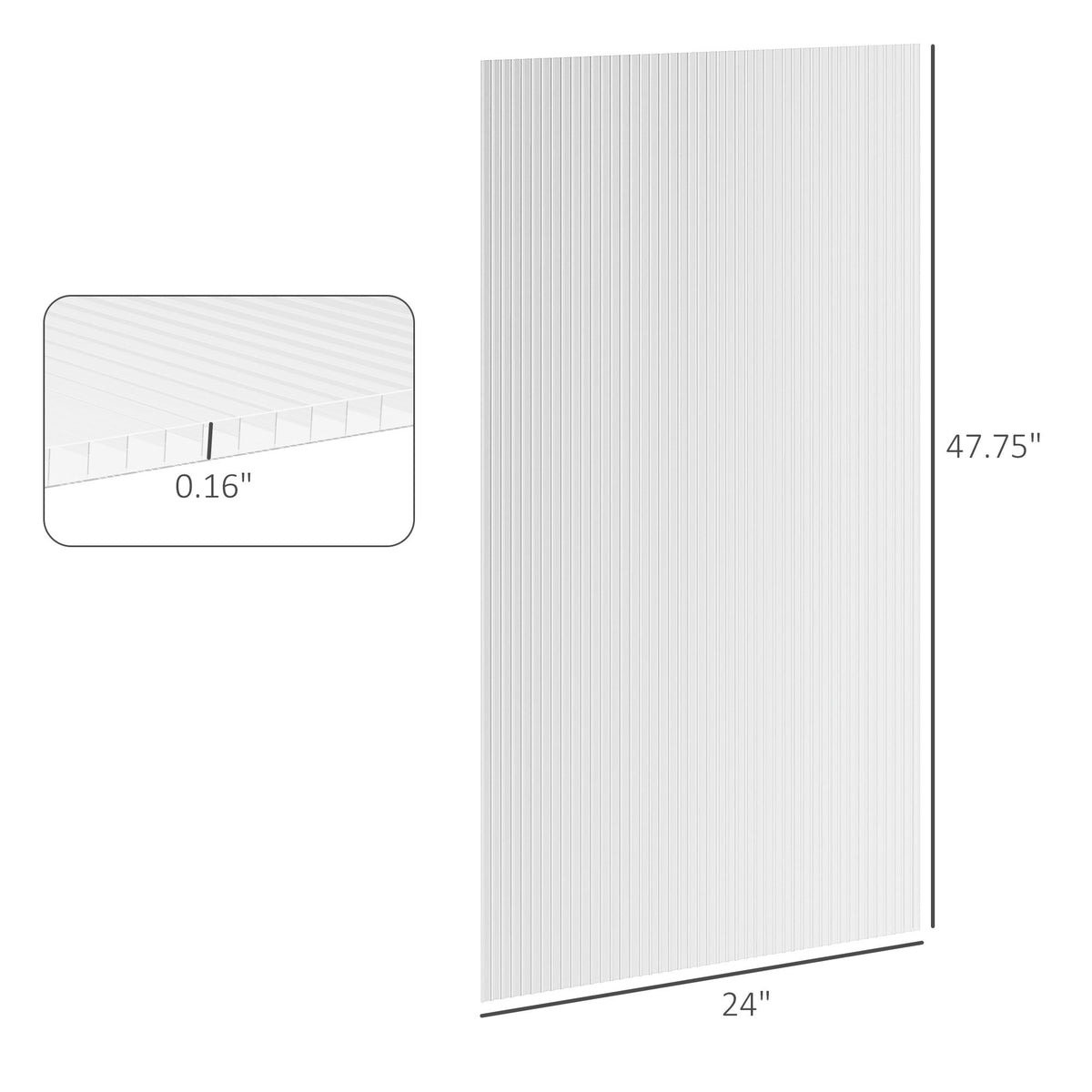 14-Piece Twin-Wall Polycarbonate Greenhouse Panels - UV Protected & Insulating