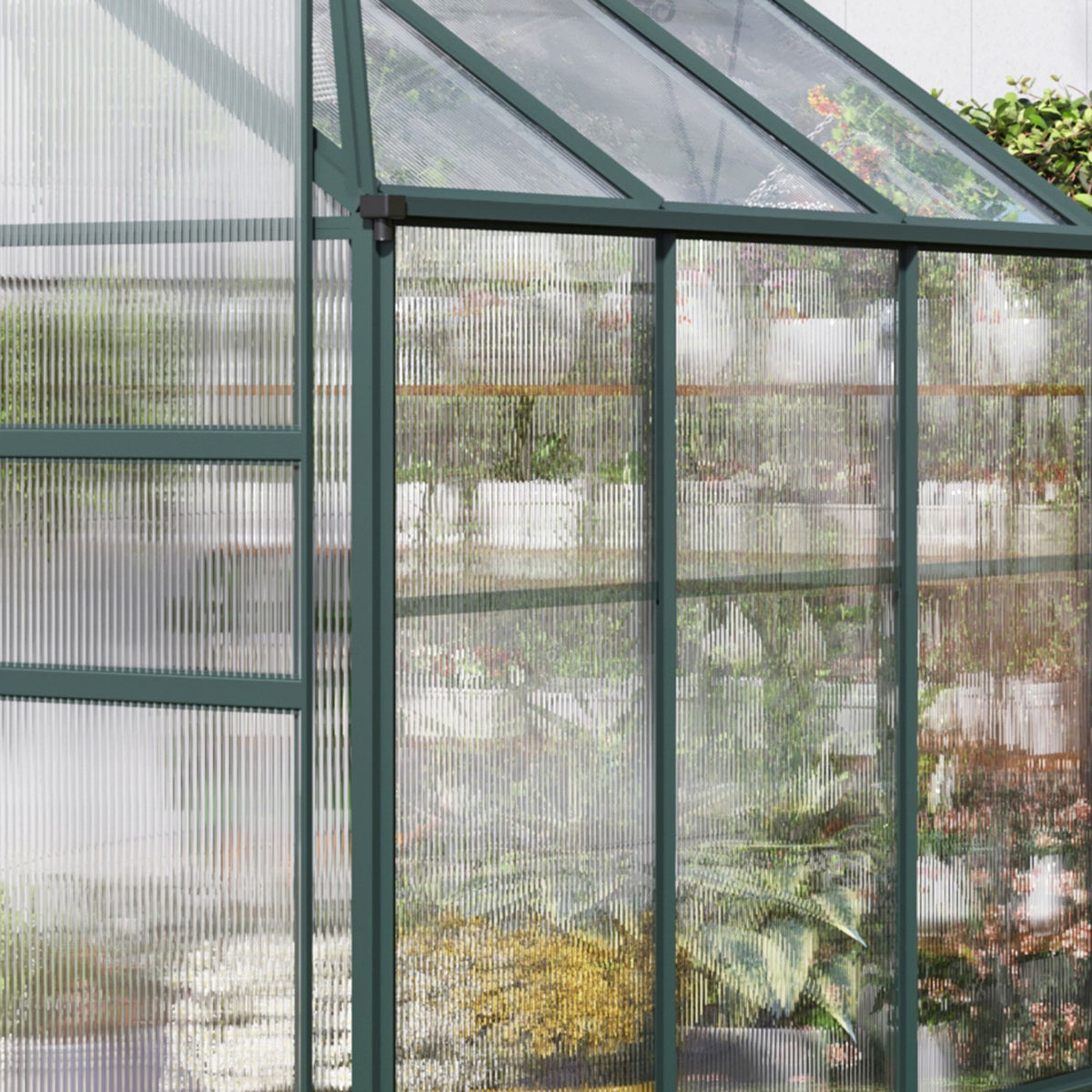 14-Piece Twin-Wall Polycarbonate Greenhouse Panels - UV Protected & Insulating