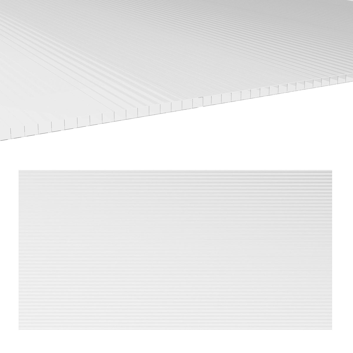 14-Piece Twin-Wall Polycarbonate Greenhouse Panels - UV Protected & Insulating