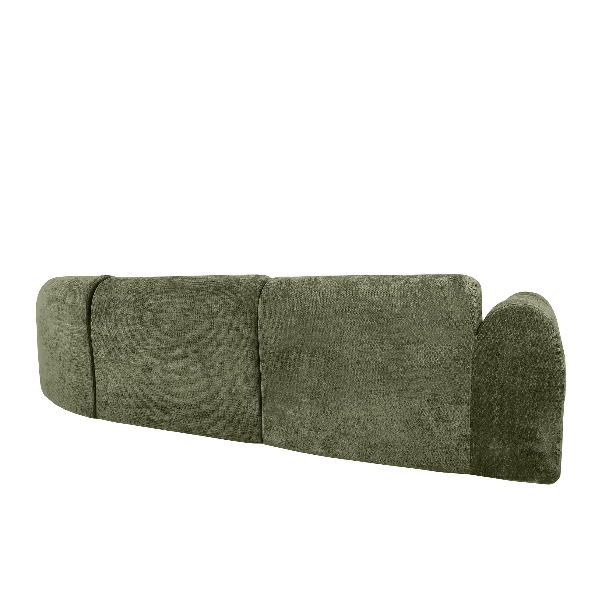 140" Modern Curved Sectional Sofa with Chaise Lounge, 3-Piece Set for Living Room