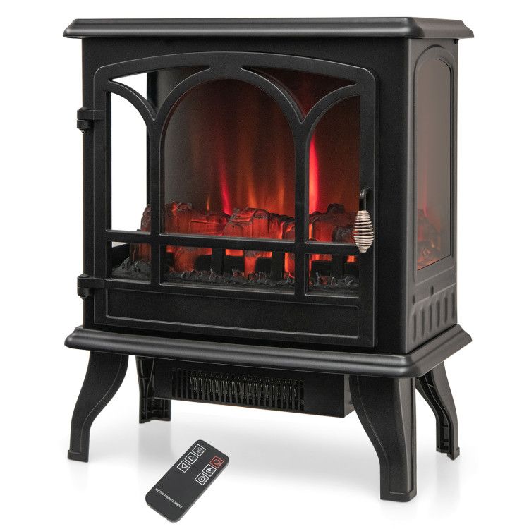 Electric Stove Heater with 3-Sided Flame Effect