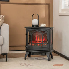 Electric Stove Heater with 3-Sided Flame Effect