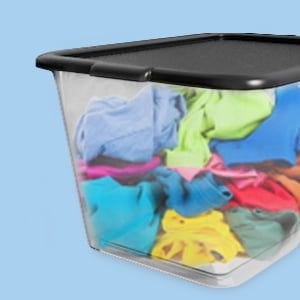 Clear-Sided Stacking Storage Bin Set with Snap-On Lids