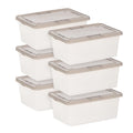14.5 Qt. Stackable Plastic Storage Bins with Lids - 6 Pack
