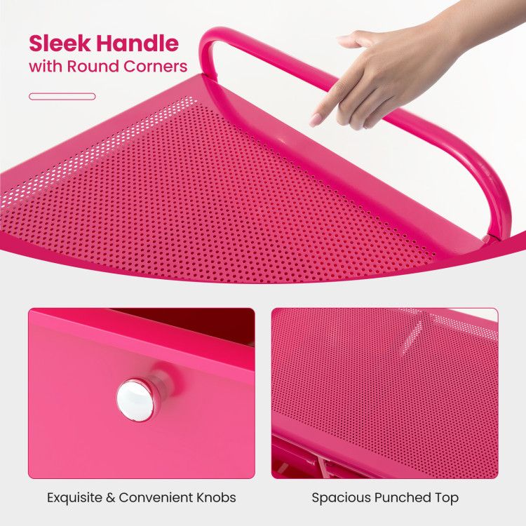 15-Drawer Rolling Storage Cart with Versatile Organization