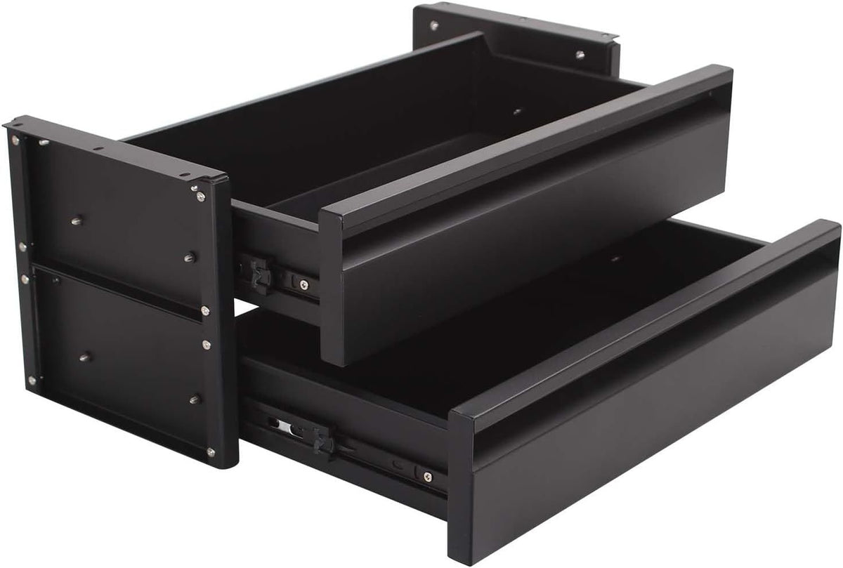 Two-Tier Adjustable Under-Desk Drawer