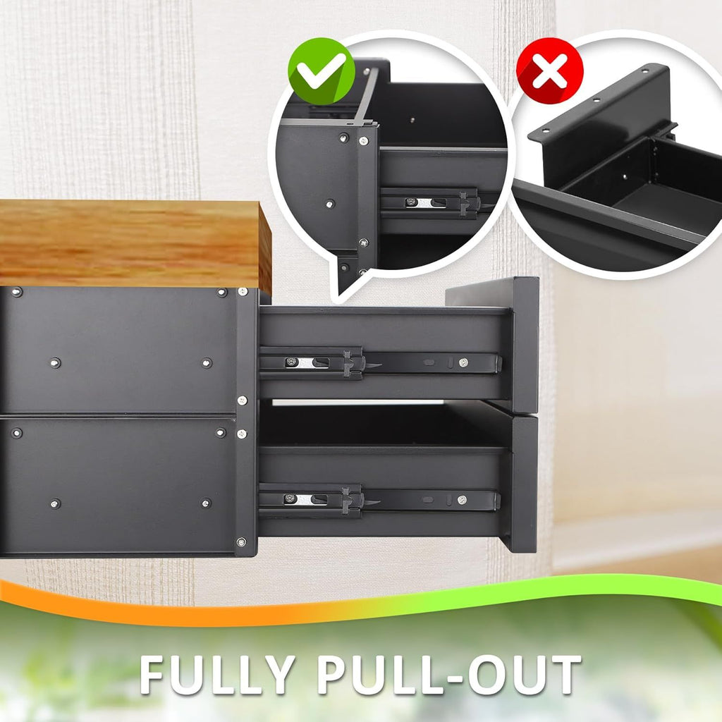 Two-Tier Adjustable Under-Desk Drawer
