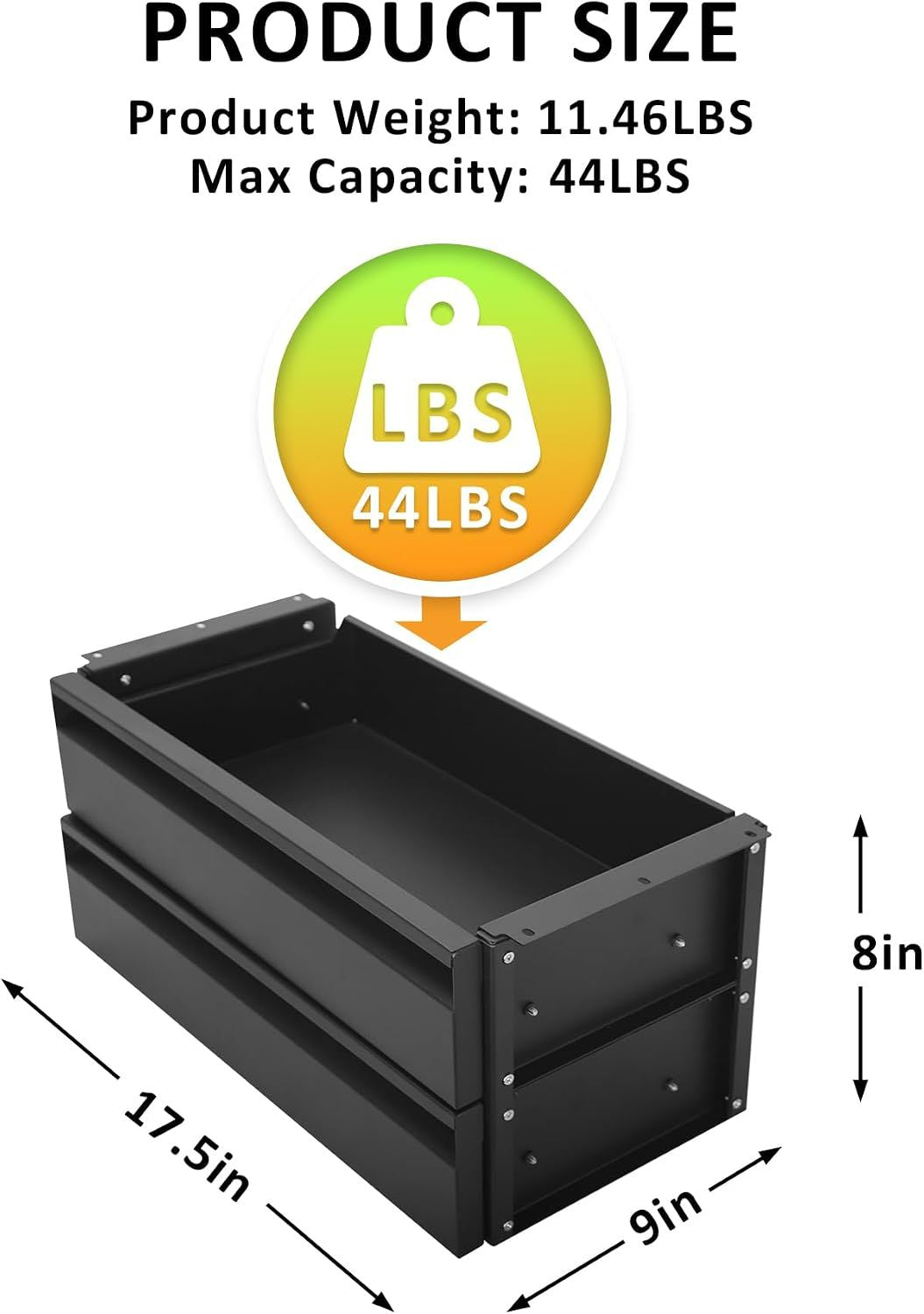 Two-Tier Adjustable Under-Desk Drawer