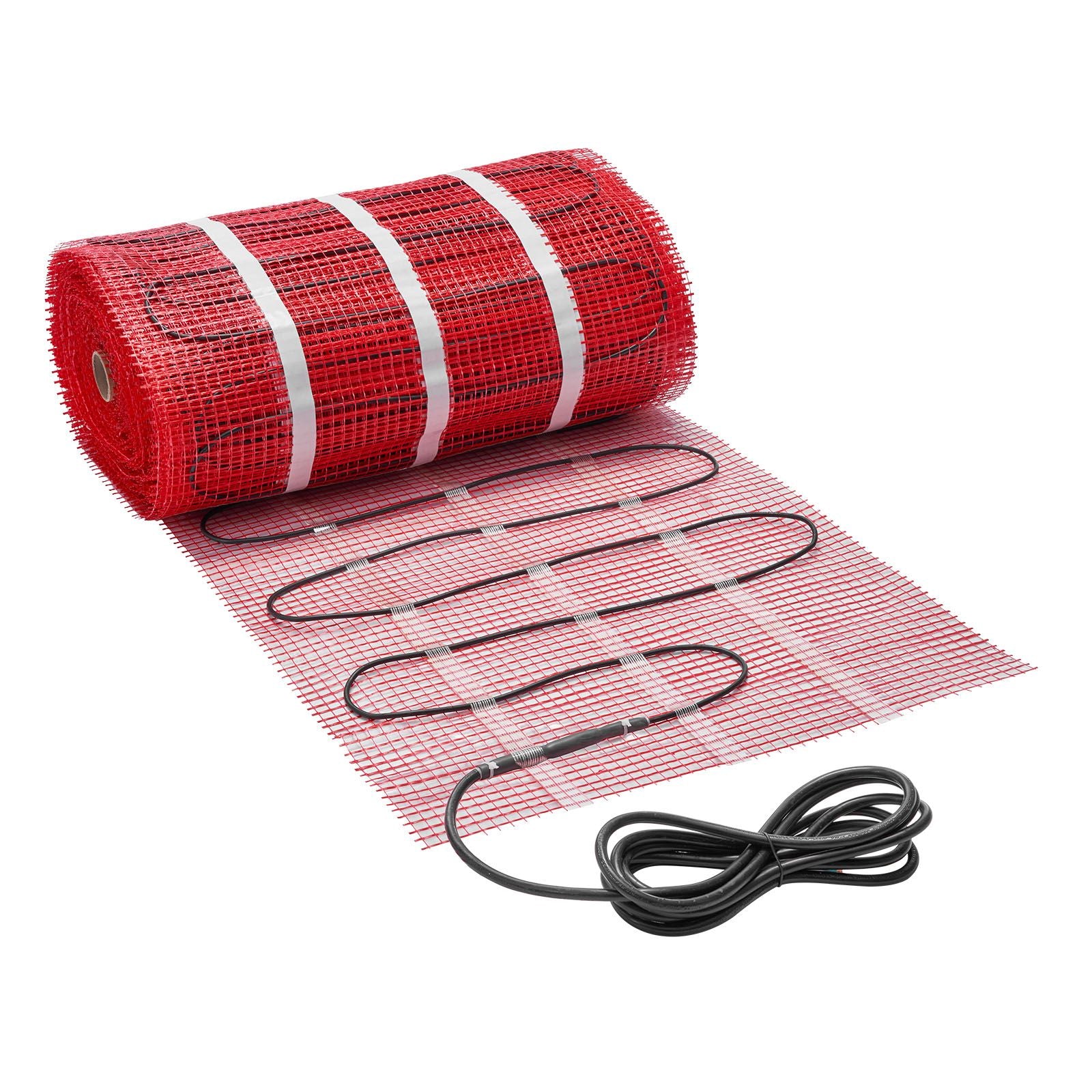 150 sqft Self-Adhesive Mesh Floor Heating Mat System, 120V Electric Radiant Heated Floor System, wit