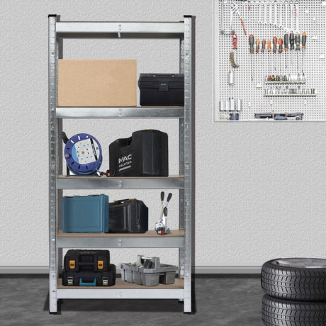 Five-Tier Galvanized Storage and Display Rack