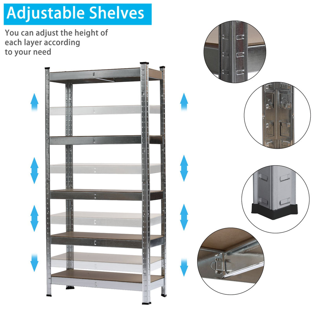 Five-Tier Galvanized Storage and Display Rack