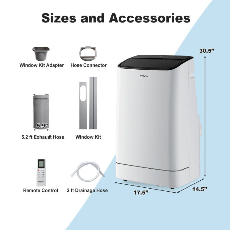 15000 BTU Portable Air Conditioner with Heat and App Control