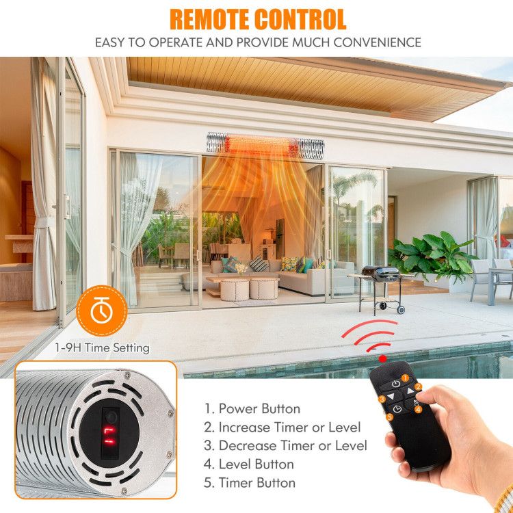 Instant Warmth & Remote Control: 1500W Wall-Mounted Far Infrared Heater