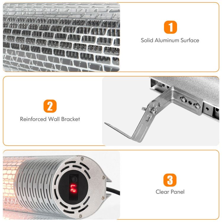 Instant Warmth & Remote Control: 1500W Wall-Mounted Far Infrared Heater