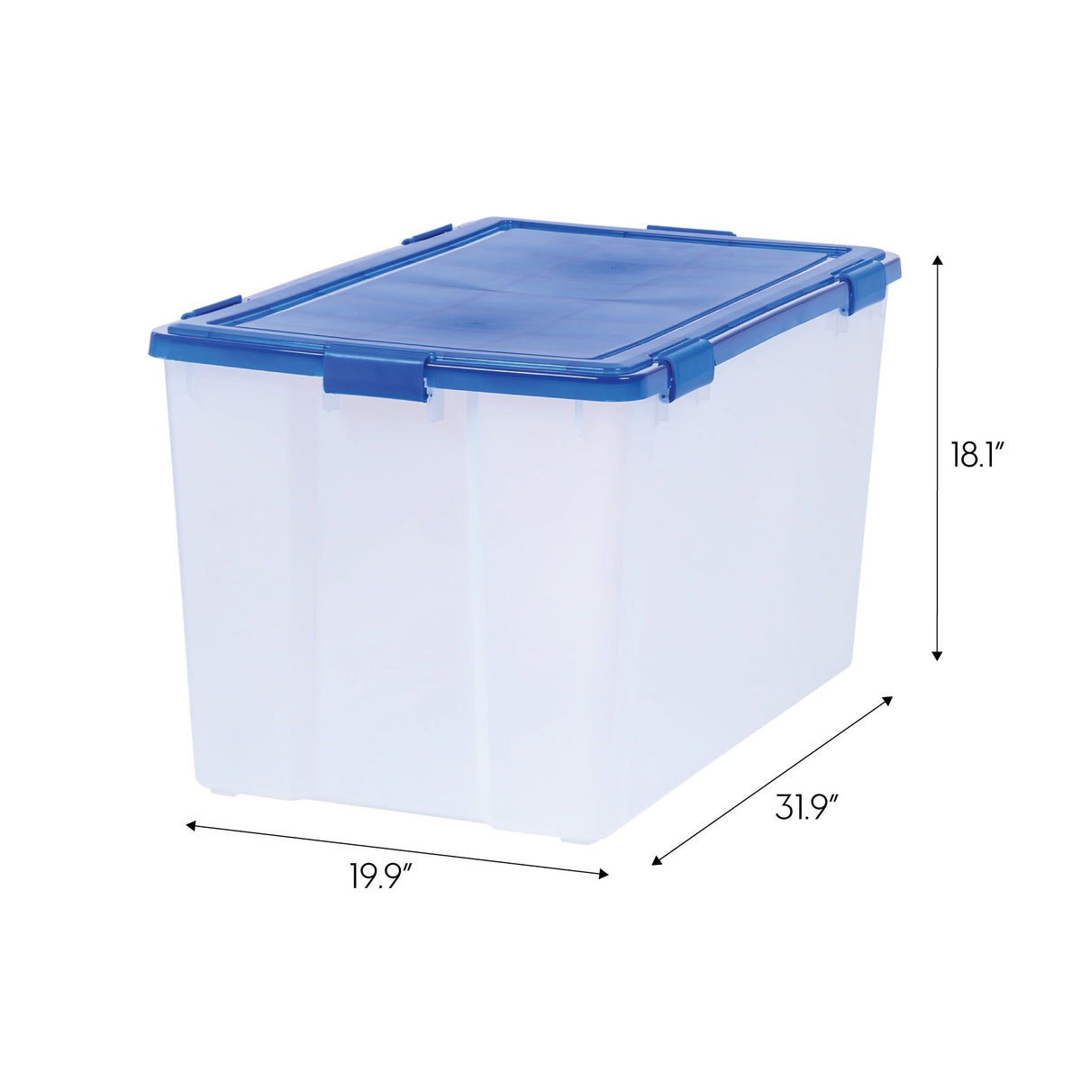 Stackable Clear Storage Bins with Latching Lids and Handles