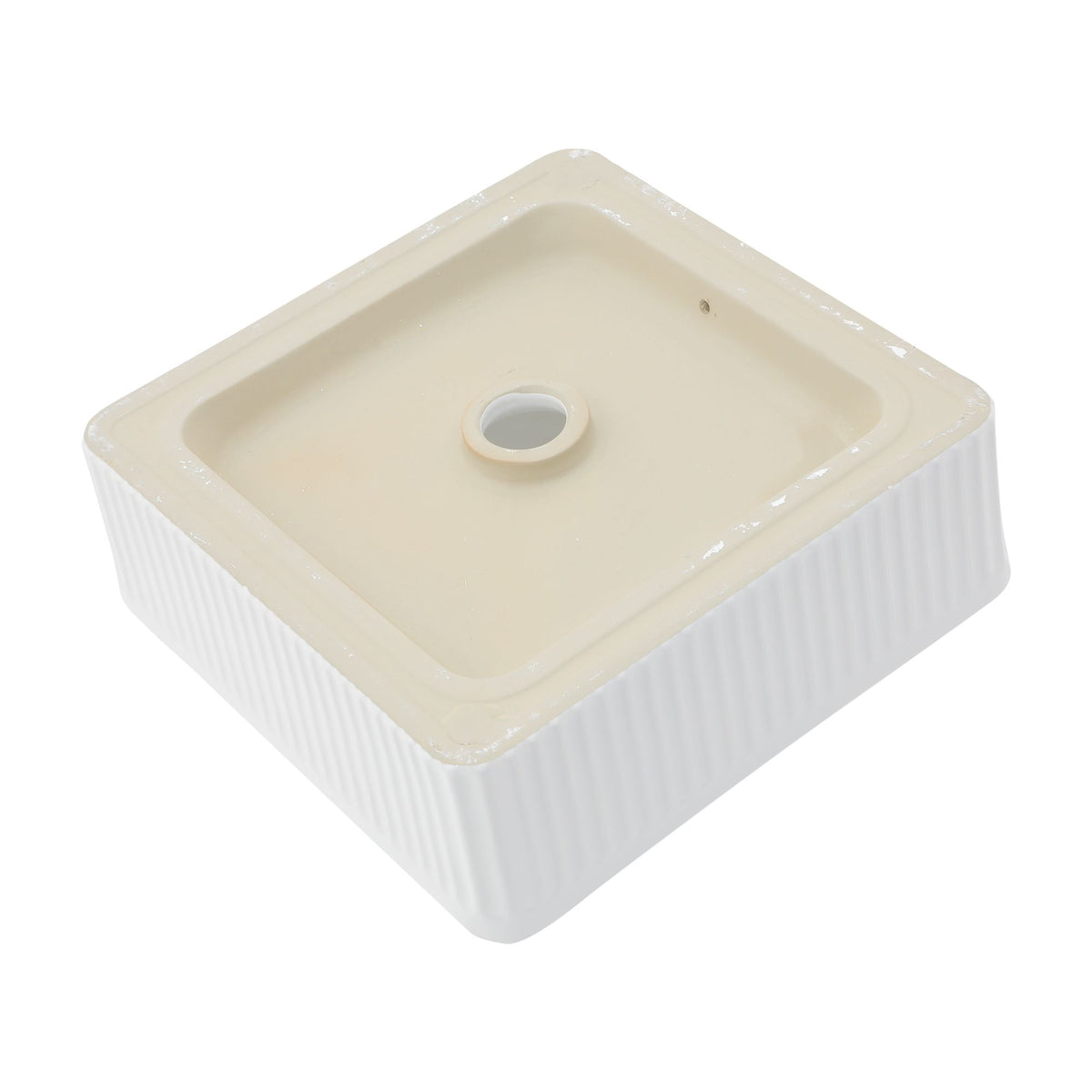 Modern White Square Vessel Bathroom Sink