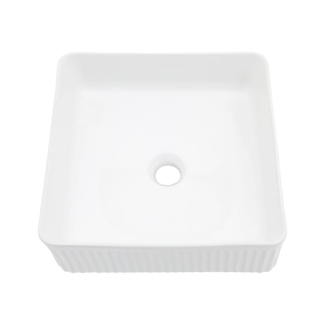 Modern White Square Vessel Bathroom Sink