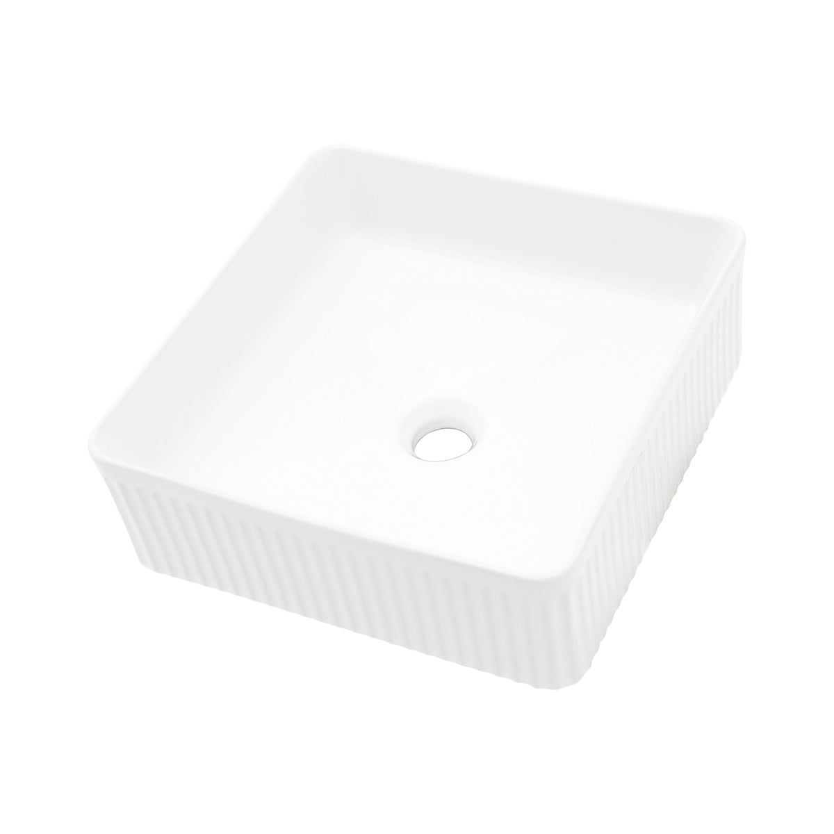 Modern White Square Vessel Bathroom Sink