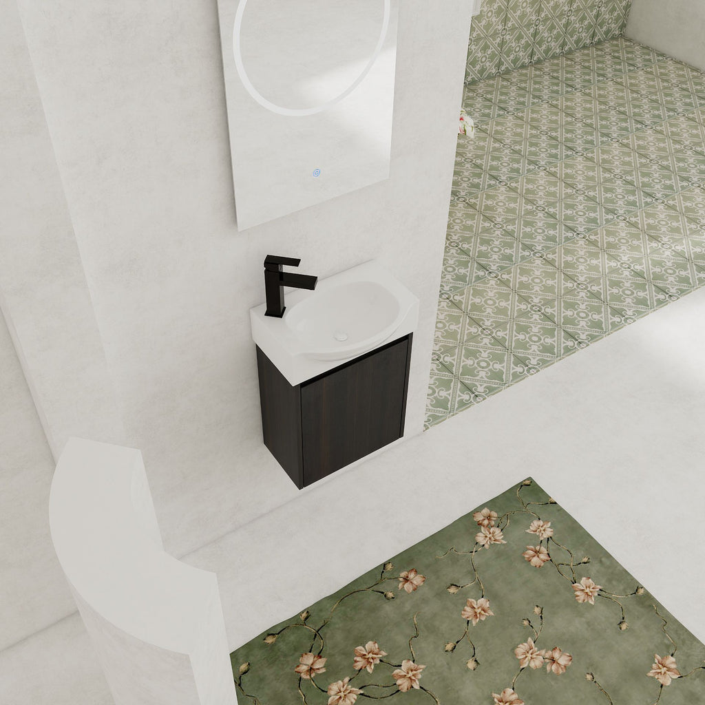 Modern Compact Bathroom Vanity and Sink Set